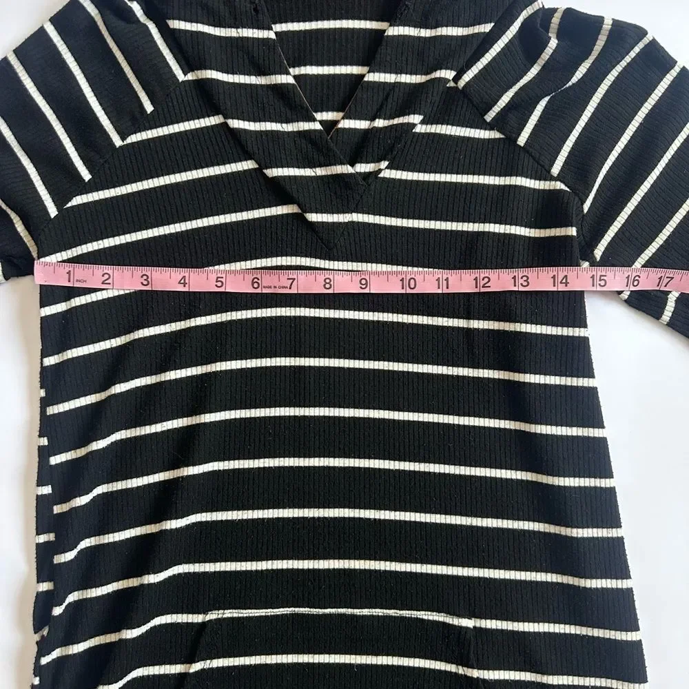 Bellamie Striped Hoodie Tunic Top – Size S